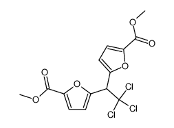 5,5'-(2,2,2-trichloro-ethane-1,1-diyl)-bis-furan-2-carboxylic acid dimethyl ester结构式