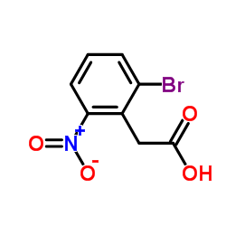 2-(2-溴-6-硝基苯基)乙酸结构式