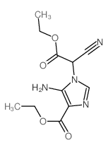 1H-Imidazole-1-aceticacid, 5-amino-a-cyano-4-(ethoxycarbonyl)-, ethyl ester Structure