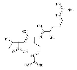 (2S,3R)-2-[[(2S)-2-[[(2S)-2-amino-5-(diaminomethylideneamino)pentanoyl]amino]-5-(diaminomethylideneamino)pentanoyl]amino]-3-hydroxybutanoic acid Structure