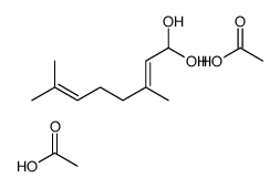 acetic acid,3,7-dimethylocta-2,6-diene-1,1-diol Structure