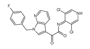 N-(3,5-dichloropyridin-4-yl)-2-[1-[(4-fluorophenyl)methyl]pyrrolo[2,3-b]pyridin-3-yl]-2-oxoacetamide Structure