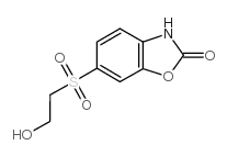 6-(2-羟乙基砜基)苯并恶唑酮结构式
