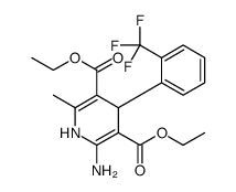 diethyl 2-amino-6-methyl-4-[2-(trifluoromethyl)phenyl]-1,4-dihydropyridine-3,5-dicarboxylate结构式