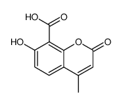 7-hydroxy-4-methylcoumarin-8-carboxylic acid Structure