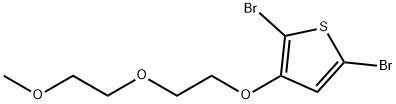 2,5-二溴-3-(2-(2-甲氧基乙氧基)乙氧基)噻吩结构式