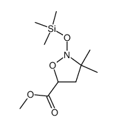 2-trimethylsilyloxy-3,3-dimethyl-5-carbomethoxyisoxazolidine Structure