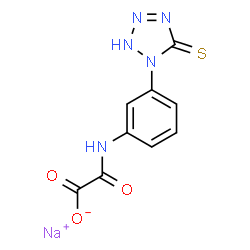 sodium N-[3-(2,5-dihydro-5-thioxo-1H-tetrazol-1-yl)phenyl]acetamidate Structure