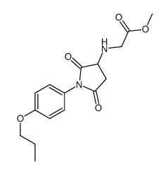 methyl 2-[[2,5-dioxo-1-(4-propoxyphenyl)pyrrolidin-3-yl]amino]acetate Structure