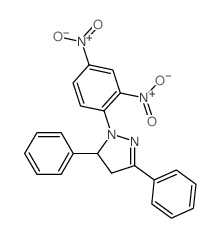 1H-Pyrazole,1-(2,4-dinitrophenyl)-4,5-dihydro-3,5-diphenyl- Structure