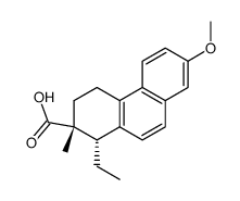 [1S,(+)]-1α-Ethyl-1,2,3,4-tetrahydro-7-methoxy-2-methylphenanthrene-2α-carboxylic acid结构式