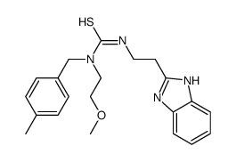(9CI)-N-[2-(1H-苯并咪唑-2-基)乙基]-N-(2-甲氧基乙基)-N-[(4-甲基苯基)甲基]-硫脲结构式