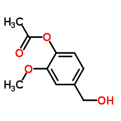 4-(乙酰基氧基)-3-甲氧基苯甲醇结构式