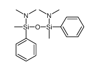 N-[(dimethylamino-methyl-phenylsilyl)oxy-methyl-phenylsilyl]-N-methylmethanamine Structure