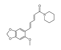(2E,4E)-5-(6-methoxy-1,3-benzodioxol-5-yl)-1-piperidin-1-ylpenta-2,4-dien-1-one Structure