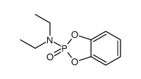 N,N-diethyl-2-oxo-1,3,2λ5-benzodioxaphosphol-2-amine结构式