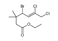ethyl 4-bromo-6,7-dichloro-3,3-dimethylhept-5-enoate Structure