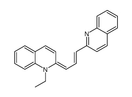 1-ethyl-2-(3-quinolin-2-ylprop-2-enylidene)quinoline结构式