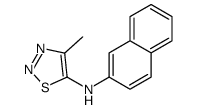 4-methyl-N-naphthalen-2-ylthiadiazol-5-amine结构式