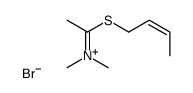 1-but-2-enylsulfanylethylidene(dimethyl)azanium,bromide Structure