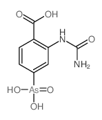 4-arsono-2-(carbamoylamino)benzoic acid结构式