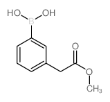 3-(2-甲氧基-2-氧代乙基)苯硼酸结构式