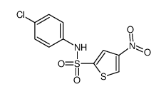 N-(4-chlorophenyl)-4-nitrothiophene-2-sulfonamide结构式