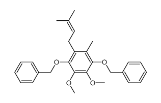 1,4-bis(benzyloxy)-2,3-dimethoxy-5-methyl-6-(3-methylbut-2-enyl)benzene结构式