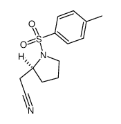 (-)-(S)-[N-(p-tolylsulfony)-2-pyrrolidinyl]acetonitrile结构式