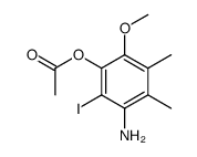 2-iodo-3-acetoxy-4-methoxy-5,6-dimethylaniline Structure