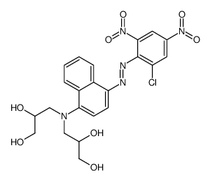 3,3'-[[4-[(2-chloro-4,6-dinitrophenyl)azo]naphthyl]imino]bispropane-1,2-diol结构式