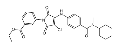 ethyl 3-[3-chloro-4-[4-[cyclohexyl(methyl)carbamoyl]anilino]-2,5-dioxopyrrol-1-yl]benzoate Structure