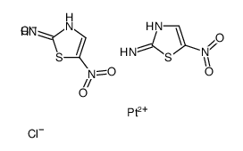 di-(2-amino-5-nitrothiazole)dichloroplatinum(II)结构式