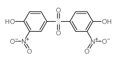 4-(4-hydroxy-3-nitro-phenyl)sulfonyl-2-nitro-phenol结构式
