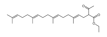 (4E,8E,12E)-ethyl 2-acetyl-5,9,13,17-tetramethyloctadeca-4,8,12,16-tetraenoate结构式