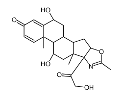 (6b,11b,16b)-6,11,21-Trihydroxy-2'-methyl-5'H-pregna-1,4-dieno[17,16-d]oxazole-3,20-dione Structure
