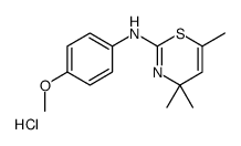 N-(4-methoxyphenyl)-4,4,6-trimethyl-1,3-thiazin-2-amine,hydrochloride Structure