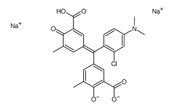 disodium 5-[(3-carboxylato-5-methyl-4-oxo-2,5-cyclohexadien-1-ylidene)[2-chloro-4-(dimethylamino)phenyl]methyl]-2-hydroxy-3-methylbenzoate Structure