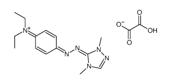 4-[(2,4-dimethyl-1,2,4-triazol-4-ium-3-yl)diazenyl]-N,N-diethylaniline,2-hydroxy-2-oxoacetate Structure