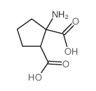 1-amino-1,2-cyclopentanedicarboxylic acid Structure