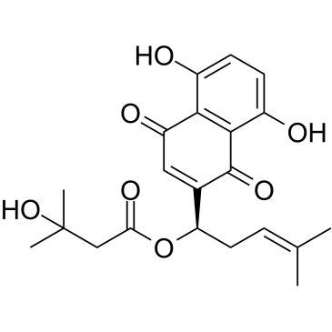 β-Hydroxyisovalerylshikonin结构式