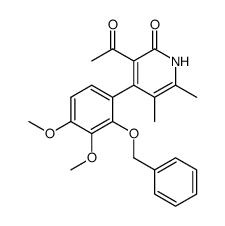 3-acetyl-4-(2-(benzyloxy)-3,4-dimethoxyphenyl)-5,6-dimethylpyridin-2(1H)-one结构式