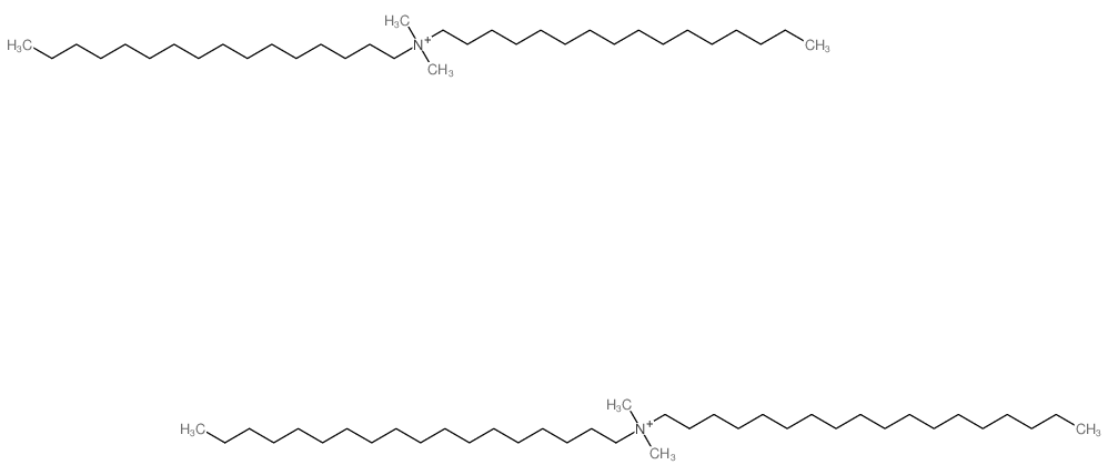 dihexadecyl-dimethyl-azanium; dimethyl-dioctadecyl-azanium Structure