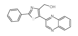 4-Thiazolemethanol,2-phenyl-5-(2-quinoxalinyl)-结构式