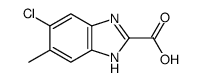 6-氯-5-甲基-1H-苯并咪唑-2-羧酸结构式