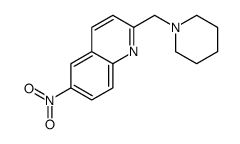 6-硝基-2-(1-哌啶基甲基)喹啉结构式