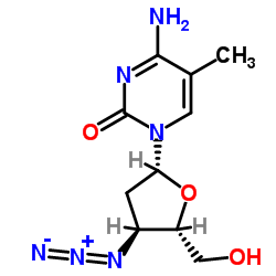 3'-Azido-2',3'-dideoxy-5-methylcytidine Structure