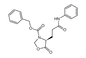 5-oxo-4-[2-(phenylcarbamoyl)ethyl]oxazolidine-3-carboxylic acid benzyl ester Structure