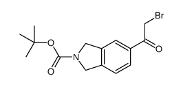 5-(2-溴-乙酰基)-1,3-二氢-异吲哚-2-羧酸叔丁酯结构式