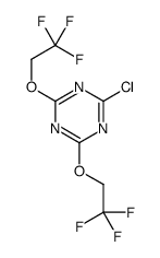 2-chloro-4,6-bis(2,2,2-trifluoroethoxy)-1,3,5-triazine结构式
